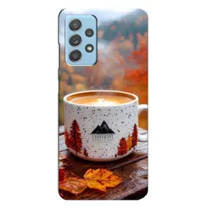 Чехол с уникальным дизайном «Осень с кофе» для Samsung Galaxy A23 (Кофе на природе)