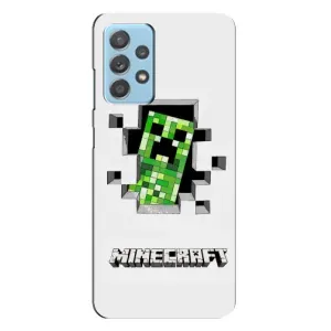 Чехол Майнкрафт на Samsung Galaxy A23 (AlphaPrint) Minecraft (крипер Майнкрафт)
