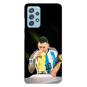 Чехлы для Samsung Galaxy A23 (Leo чемпион) (AlphaPrint) (Кубок Месси)