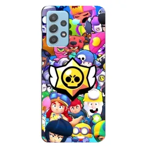 Чехол для Samsung Galaxy A23 Бравл Старс (VPrint) (Лого Brawl Stars)