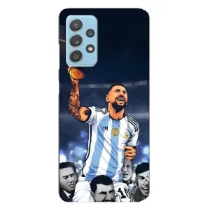 Чехлы для Samsung Galaxy A23 (Leo чемпион) (AlphaPrint) (Месси с кубком)