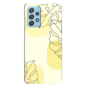 Силиконовый чехол с принтом в цветах на Samsung Galaxy A23 (Желтая монстера арт)
