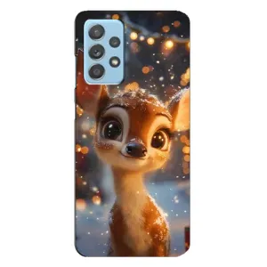 Яскравий чохол для Samsung Galaxy A23 з Зимові Оленята (Оленятко серед гірлянд)
