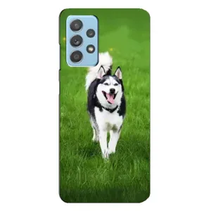Чехол с Хаски для Samsung Galaxy A23 - (AlphaPrint) (Радостный Хаски)