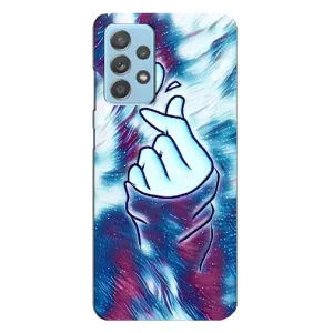 Чехол с принтом для Samsung Galaxy A23 (AlphaPrint - Знак сердечка) (Радужное сердце)
