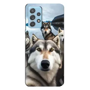 Чехол с Хаски для Samsung Galaxy A23 - (AlphaPrint) (Селфи ХАски)