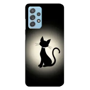Чехол с принтом для Samsung Galaxy A23 (AlphaPrint) Модные коты (Силуэт котика)
