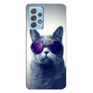Чехол с принтом для Samsung Galaxy A23 (AlphaPrint) Модные коты (Стильный кот)
