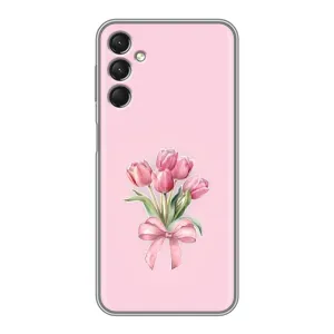 Чехол с розовым рисунком для Samsung Galaxy A24 (Букет цветов)