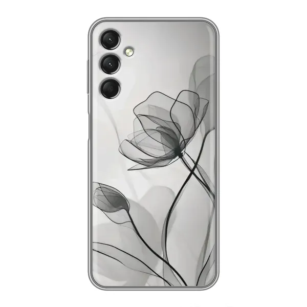 Чехол с принтом «Черные цветы» для Samsung Galaxy A24