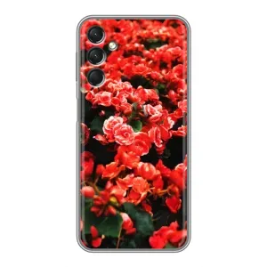 Чехлы с Цветами для Samsung Galaxy A24 (VPrint) (Цветы красные)