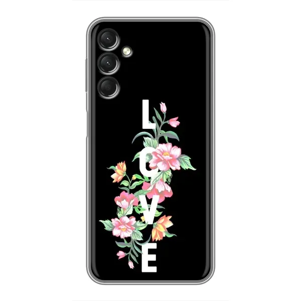 Чехол с принтом «Цветы LOVE» для Samsung Galaxy A24