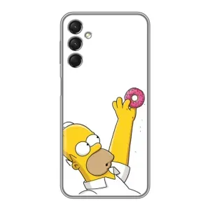 Чехол с Симпсонами для Samsung Galaxy A24 (VPrint) (Гомер с пончиком)