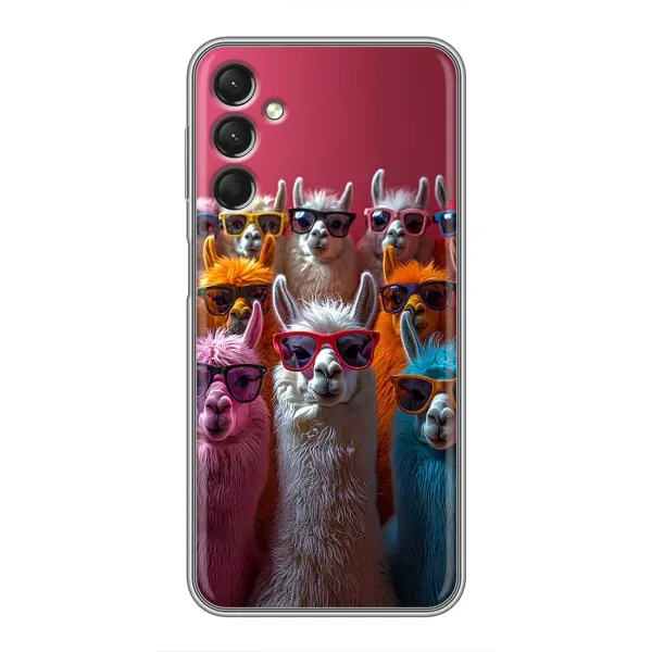 Чохол з принтом «Лами в окулярах» для Samsung Galaxy A24