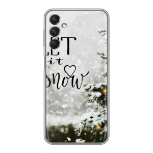 Новогодние, Праздничные Чехлы для Samsung Galaxy A24 - 2024 год (Let it snow)