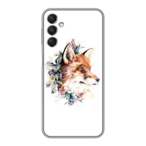 Чехлы с картинкой Лисички для Samsung Galaxy A24 (VPrint) (Лисичка в цветочках)