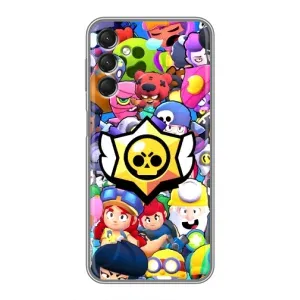 Чехол для Samsung Galaxy A24 Бравл Старс (VPrint) (Лого Brawl Stars)