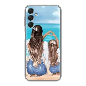Чехол с печатью для Samsung Galaxy A24 - (Мама с ребенком) (AlphaPrint) (Мама с доченькой)