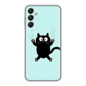 Чехол с принтом для Samsung Galaxy A24 (AlphaPrint) Модные коты (Падающий кот)