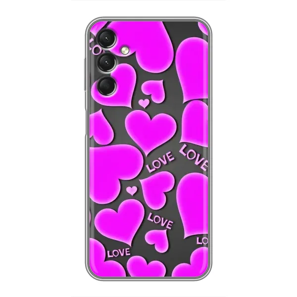 Чехол с принтом «Pink hearts» для Samsung Galaxy A24