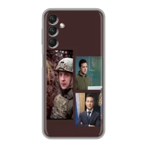 Чехол для Samsung Galaxy A24 (AlphaPrint - с принтом Зеленского) (Президент)