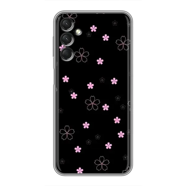 Чехол с принтом «Розовые цветы на черном» для Samsung Galaxy A24 Чехол с принтом «Розовые цветы на черном» для Samsung Galaxy A24