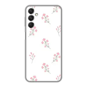 Чехол с розовым рисунком для Samsung Galaxy A24 (Розовые цветы)