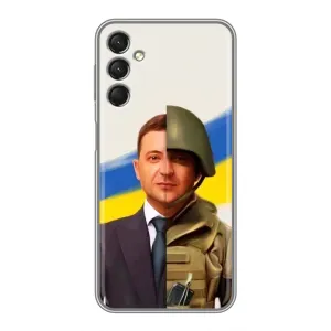 Чехол для Samsung Galaxy A24 (AlphaPrint - с принтом Зеленского) (Зеленский солдат)