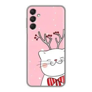 Новогодние Чехлы для Самсунг А24 (VPrint) (Зимний кот)