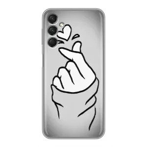 Чехол с принтом для Samsung Galaxy A24 (AlphaPrint - Знак сердечка) (Значок Love)
