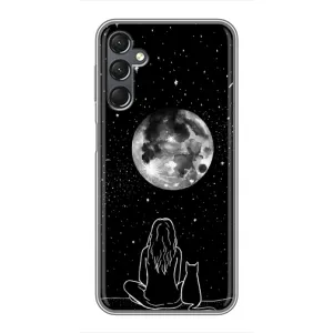 Чехол с рисунком кот на Samsung Galaxy A25 (A256) (Девушка с котом)