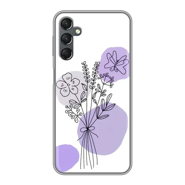 Чехол с принтом «Букет фиолетовая абстракция» для Samsung Galaxy A25 (A256)