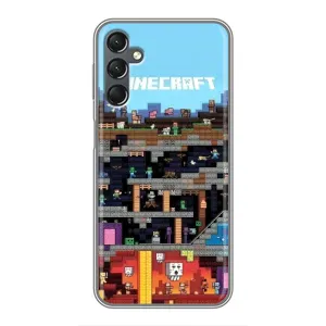 Чохол Майнкрафт на Samsung Galaxy A25 (A256) (AlphaPrint) Minecraft (фон Minecraft)