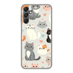 Чехол с рисунком кот на Samsung Galaxy A25 (A256) (Коллаж котов)
