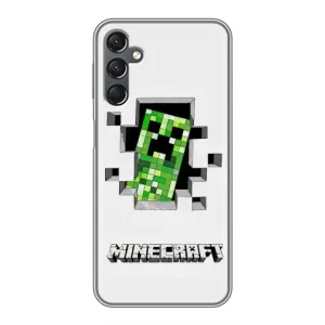 Чохол Майнкрафт на Samsung Galaxy A25 (A256) (AlphaPrint) Minecraft (кріпер Майнкрафт)