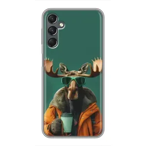 Чохол з принтом «Лось з кавою» для Samsung Galaxy A25 (A256)