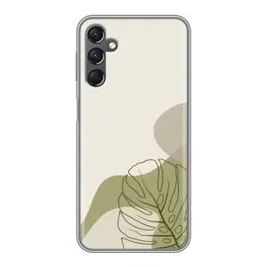 Силконовий чохол з принтом в квітах на Samsung Galaxy A25 (A256) (Зелена монстера дизайн)