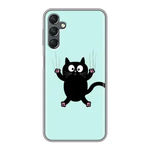 Чехол с принтом для Samsung Galaxy A25 (A256) (AlphaPrint) Модные коты (Падающий кот)