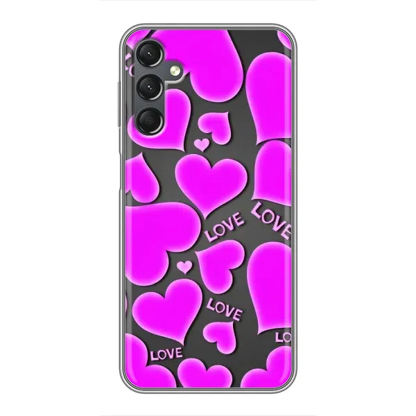 Чохол з принтом «Pink hearts» для Samsung Galaxy A25 (A256)
