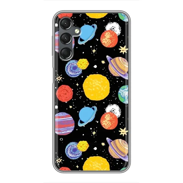 Чехол с принтом «Рисованные планеты» для Samsung Galaxy A25 (A256)