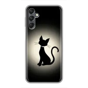 Чехол с принтом для Samsung Galaxy A25 (A256) (AlphaPrint) Модные коты (Силуэт котика)