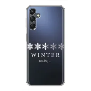 Зимние Чехлы для Самсунг А25 - прозрачный фон (Winter loading)