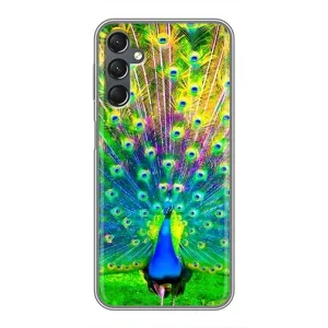 Чехол с птицами на Samsung Galaxy A25 (A256) (VPrint) (Яркий Павлин)