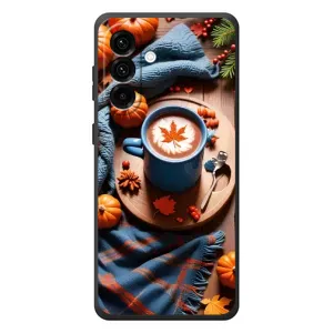 Чохол з унікальним дизайном 'Осінь з кавою' для Samsung Galaxy A27 (Кава і гарбузики)