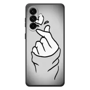 Чохол з принтом для Samsung Galaxy A27 (AlphaPrint - Знак сердечка) (Значок Love)