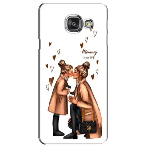 Чехол с печатью для Samsung Galaxy A3 2016 / A3100 / A310F - (Мама с ребенком) (AlphaPrint) (Дочка и мама)