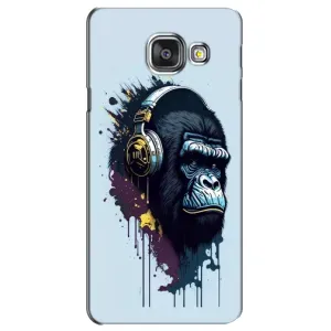 Чохол з Мавпами Samsung Galaxy A3 2016 / A3100 / A310F - (AlphaPrint) (Горила в навушниках)