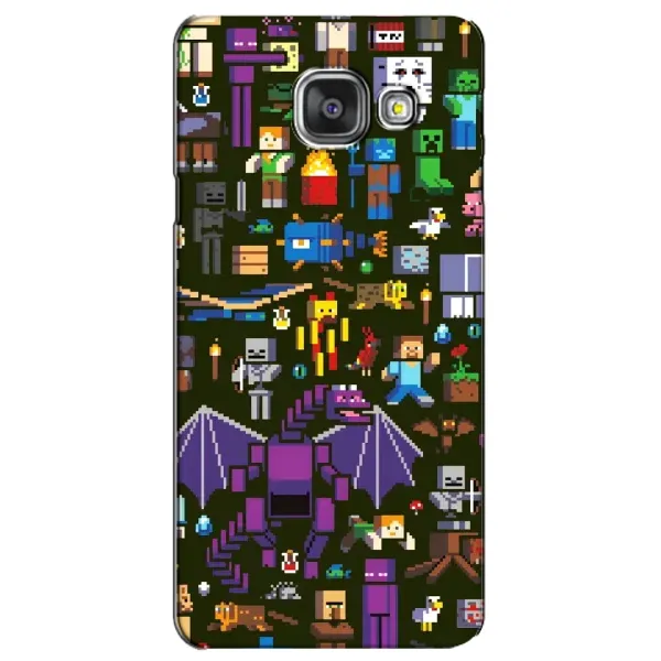 Чохол з принтом «Колаж Майнкрафт» для Samsung Galaxy A3 2016 (A3100, A310F)