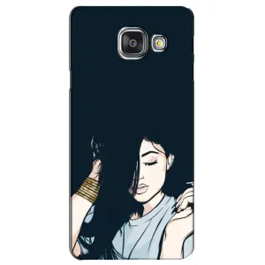 Чехол с печатью для Samsung Galaxy A3 2016 / A3100 / A310F - (Мода) (AlphaPrint) (Красивая девочка)