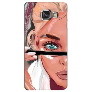 Чехол с печатью для Samsung Galaxy A3 2016 / A3100 / A310F - (Мода) (AlphaPrint) (Макияж)